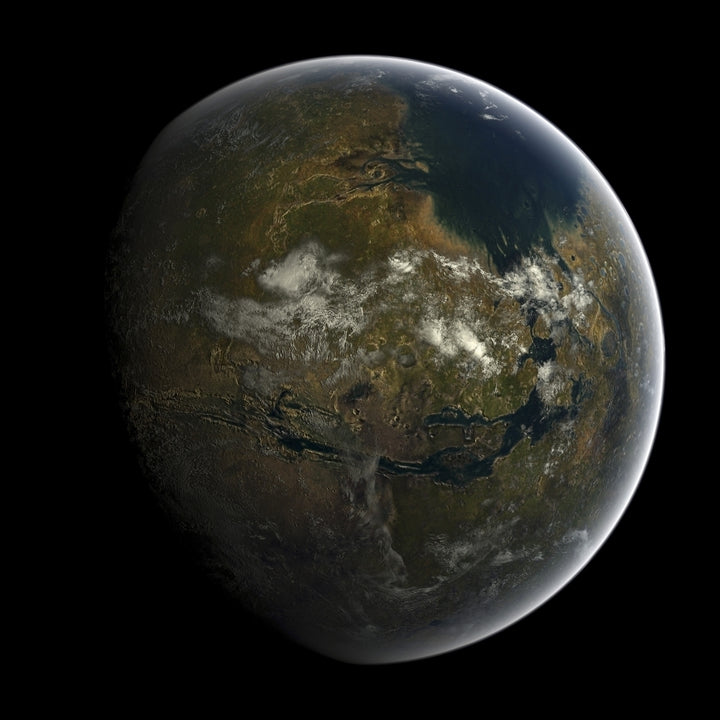 Artists concept of a terraformed Mars Poster Print Image 2