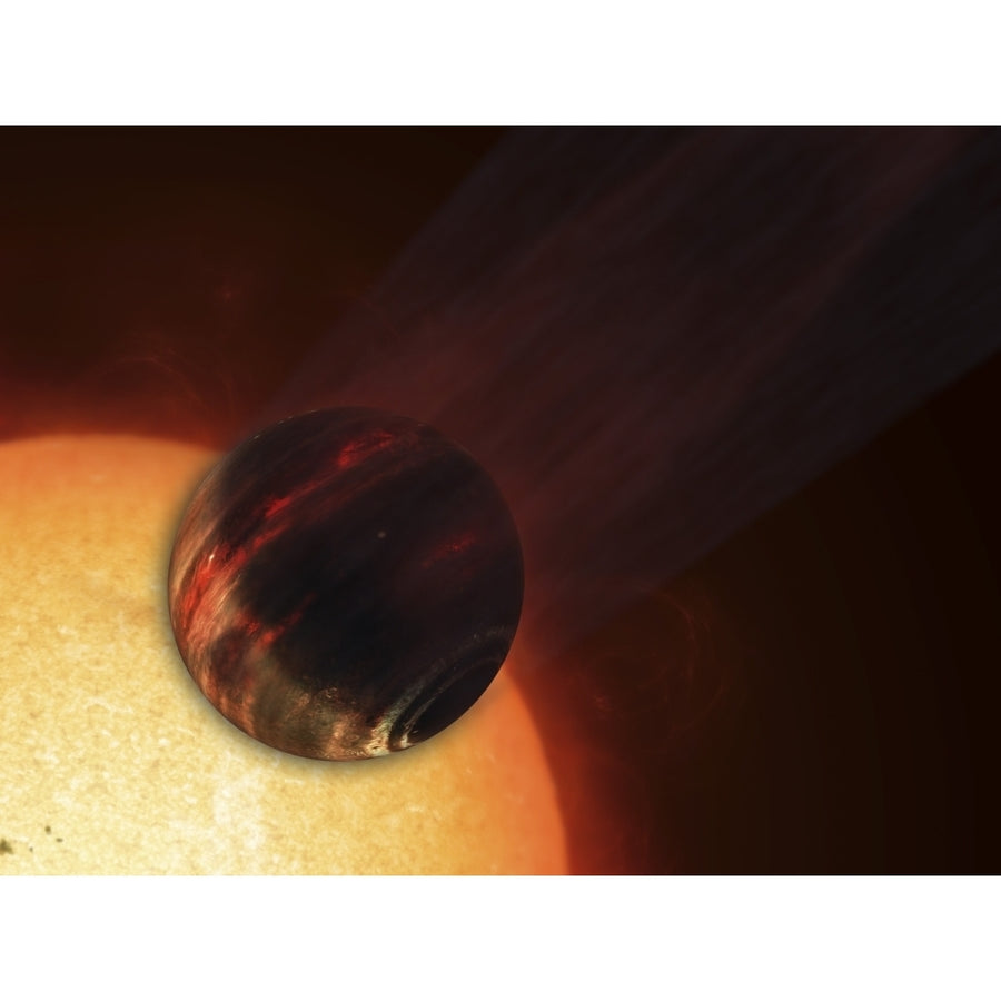 Artists concept of a Hot Jupiter extrasolar planet orbiting a sun-like star Poster Print Image 1