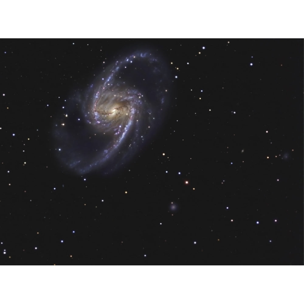 NGC 1365 is a barred spiral galaxy in the constellation Fornax Poster Print Image 2