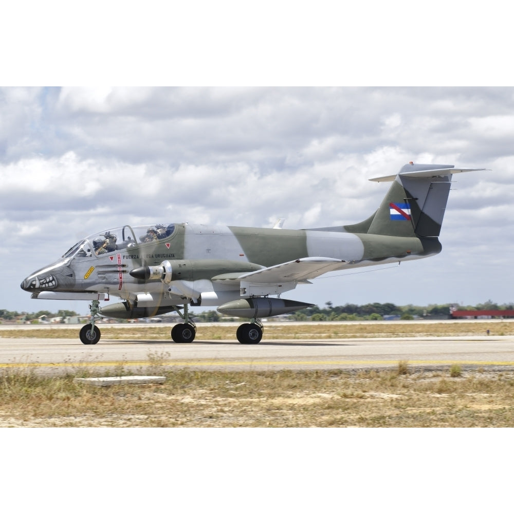 A Uruguayan Air Force IA-58 Pucara at Natal Air Force Base Brazil Poster Print Image 2