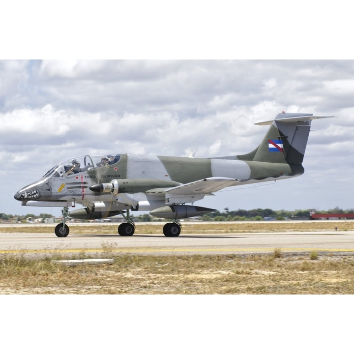 A Uruguayan Air Force IA-58 Pucara at Natal Air Force Base Brazil Poster Print Image 1