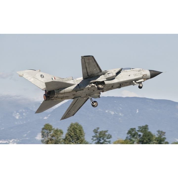 An Italian Air Force Panavia Tornado takes off from Rivolto Air Base in the north of Italy Poster Print Image 2