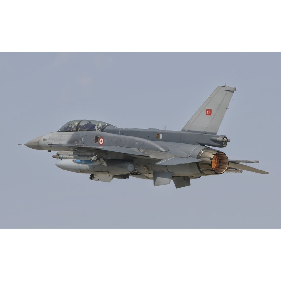 Turkish Air Force F-16 in flight over Turkey Poster Print Image 1