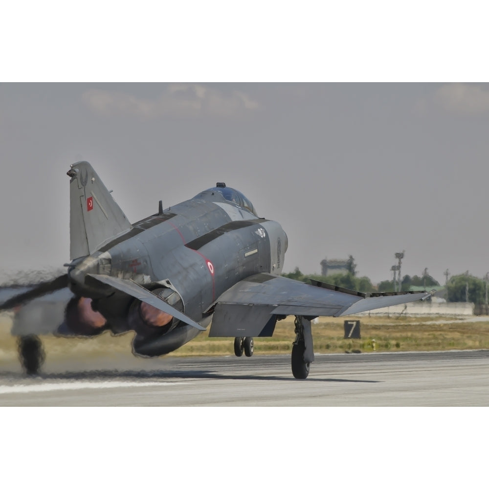 Turkish Air Force F-4 Phantom taking off from Konya Air Base Poster Print Image 1