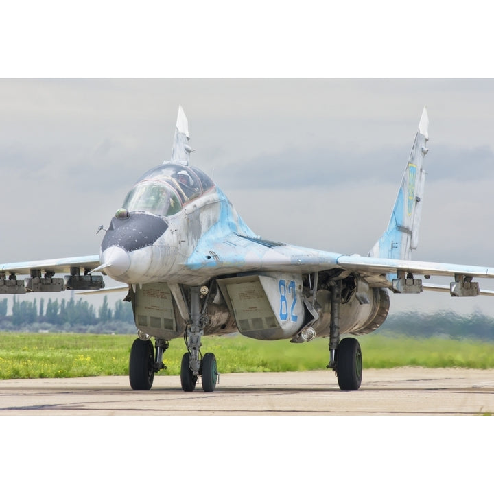 Ukrainian Air Force MiG-29 aircraft taxiing at Mykolaiv Air Base. Poster Print by Giovanni Colla/Stocktrek Images Image 2