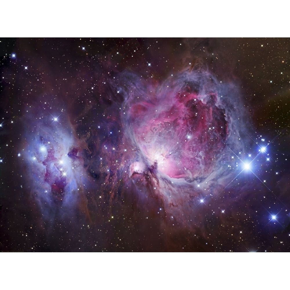 M42 the Orion Nebula and NGC 1977 a reflection nebula Poster Print Image 2