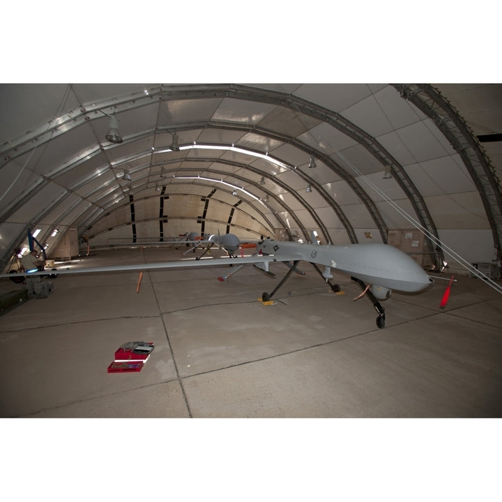 MQ-1 Predators in a shelter at Holloman Air Force Base Mexico Poster Print Image 2