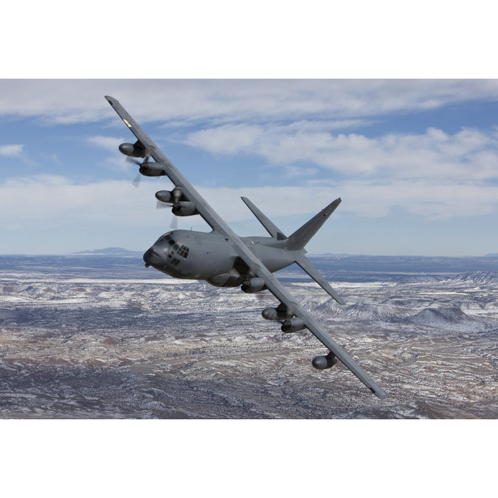 An MC-130 aircraft manuevers during a training mission over Mexico Poster Print Image 1