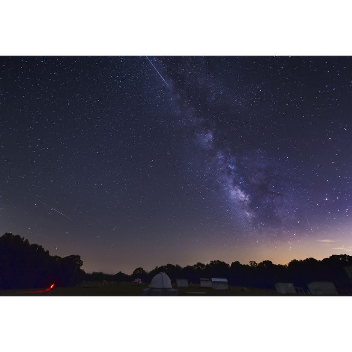 Milky Way and Perseid Meteor Shower Oklahoma Poster Print Image 2