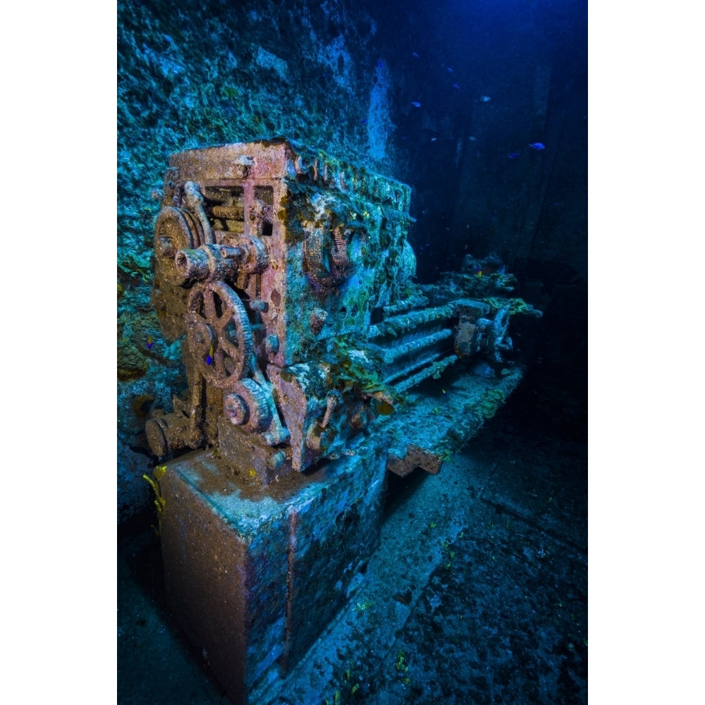 A look inside the USS Kittiwake shipwreck Grand Cayman Cayman Islands Poster Print by Jennifer Idol/Stocktrek Images Image 1