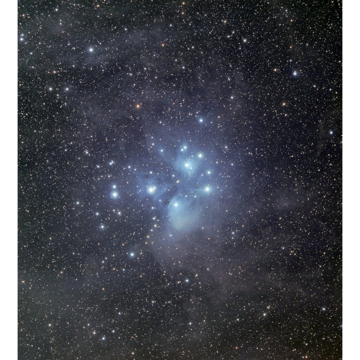 The Pleiades surrounded by dust and nebulosity Poster Print Image 2