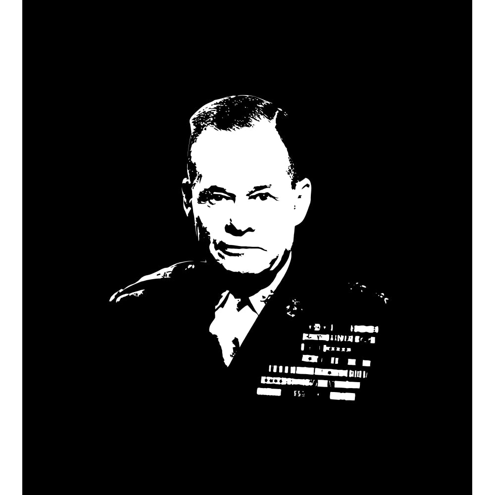 Vector artwork of Lieutenant General Lewis Burwell Chesty Puller Poster Print Image 2