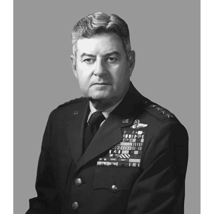 Digitally restored vector portrait of General Curtis Lemay Poster Print Image 1