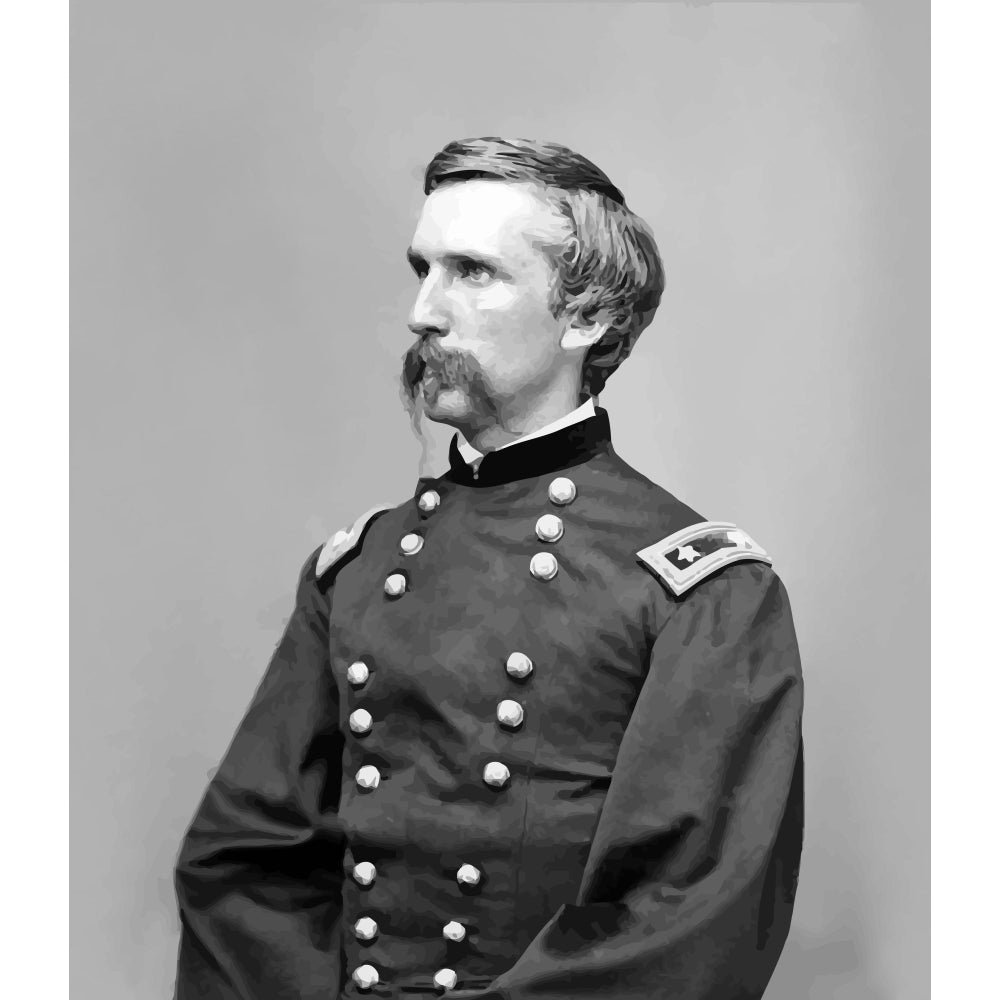 Digitally restored vector portrait of General Joshua Lawrence Chamberlain Poster Print Image 2