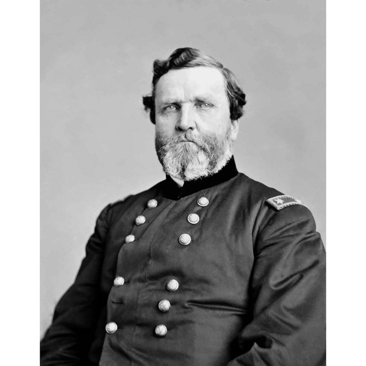 Digitally restored vector portrait of General George Henry Thomas Poster Print Image 1