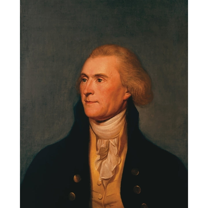 Digitally restored vector painting of Thomas Jefferson Poster Print Image 2