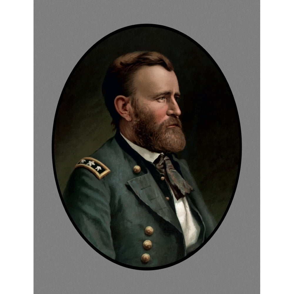 Digitally restored vector painting of Ulysses S. Grant Poster Print Image 2