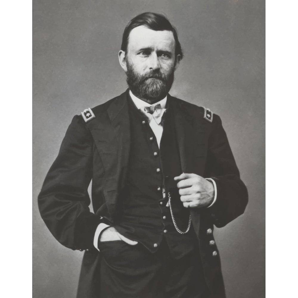 Digitally restored vector portrait of General Ulysses S. Grant Poster Print Image 2