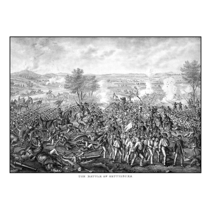 Vintage Civil War print featuring the Battle of Gettysburg Poster Print Image 1