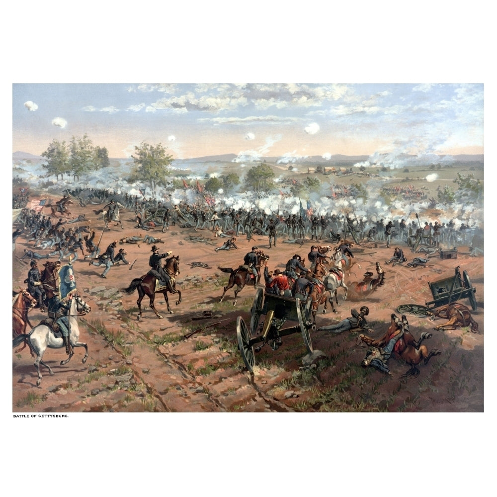 Vintage Civil War print of the Battle of Gettysburg Poster Print Image 2