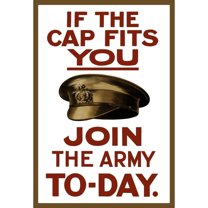 Vintage World War I poster of a British army hat Poster Print Image 1