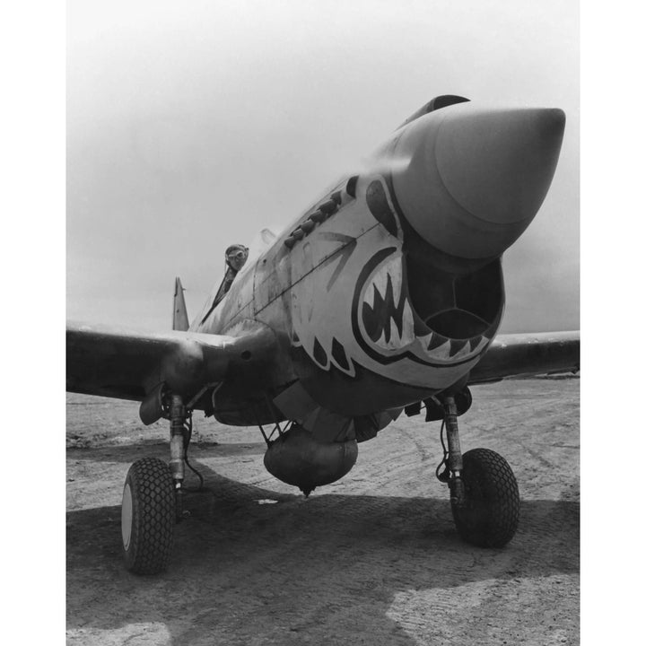 Vintage World War Two image of a P-40 Warhawk Poster Print Image 1