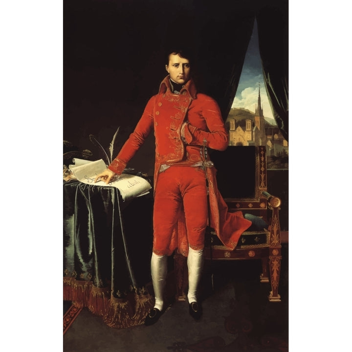 Vintage French history painting of Napoleon Bonaparte as 1st consul Poster Print Image 2