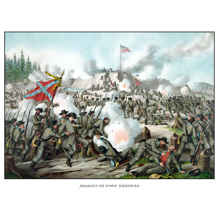 Vintage Civil War print of the Battle of Fort Sanders Poster Print Image 2