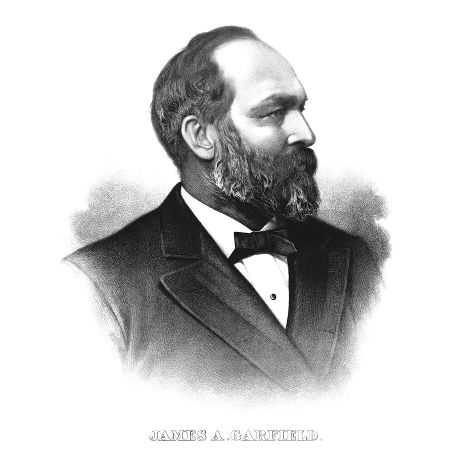 Vintage American history print of President James Garfield Poster Print Image 1