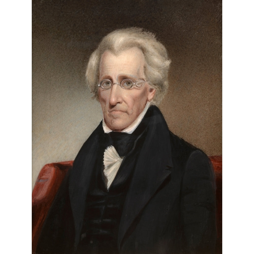 Vintage American history painting of President Andrew Jackson Poster Print Image 1