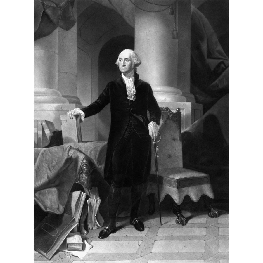 Vintage American History print of President George Washington Poster Print Image 1