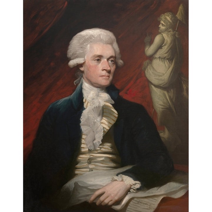 Vintage American History painting of President Thomas Jefferson Poster Print Image 1