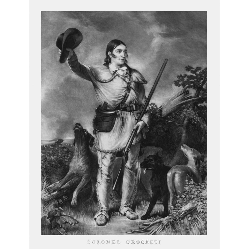 Print of folk hero and frontiersman Davy Crockett Poster Print Image 1