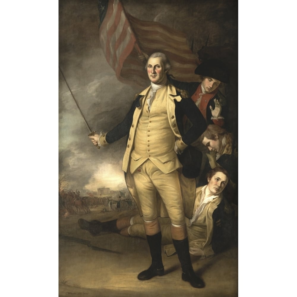 Painting of General George Washington at the Battle of Princeton Poster Print Image 2