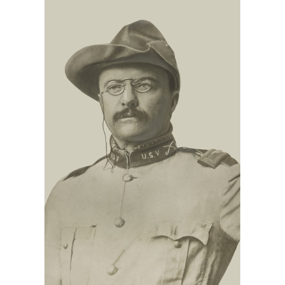 Vintage American History print of Colonel Theodore Roosevelt Poster Print Image 1