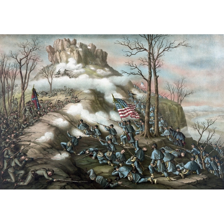 American Civil War print of The Battle of Lookout Mountain Poster Print Image 2