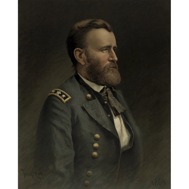 Civil war painting of General Ulysses S. Grant. Poster Print by John Parrot/Stocktrek Images Image 1