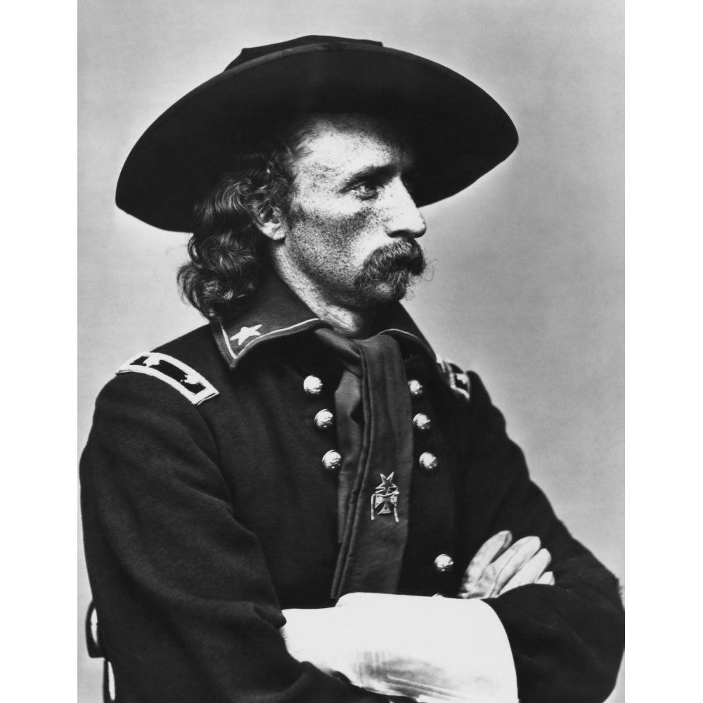 Vintage American Civil War photo of Major General George Armstrong Custer. Poster Print by John Parrot/Stocktrek Images Image 1