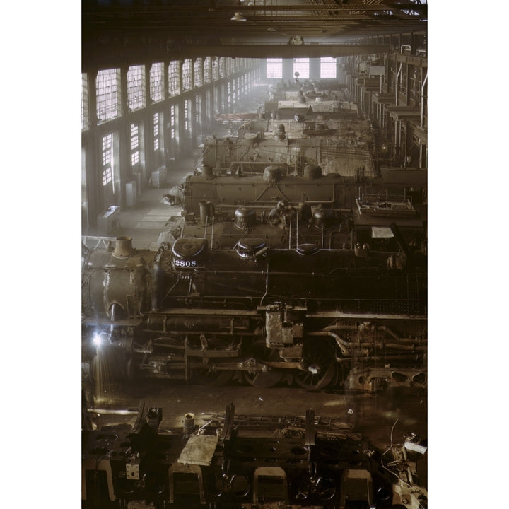 The Chicago and Northwestern railroad locomotive shop Chicago Illinois. Poster Print by John Parrot/Stocktrek Images Image 1