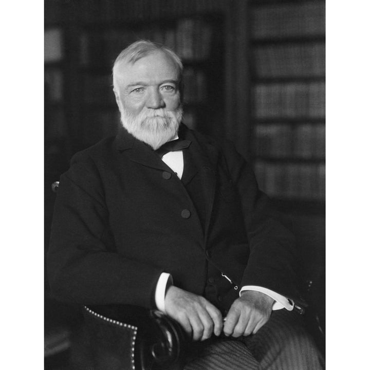 Portrait of Andrew Carnegie seated in a library. Poster Print by John Parrot/Stocktrek Images Image 2