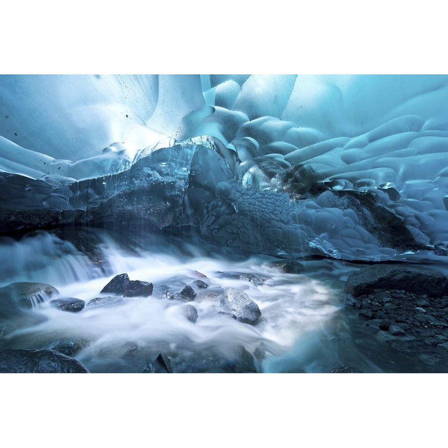 View under a glacier in Alaska. Poster Print by Jonathan Tucker/Stocktrek Images Image 1