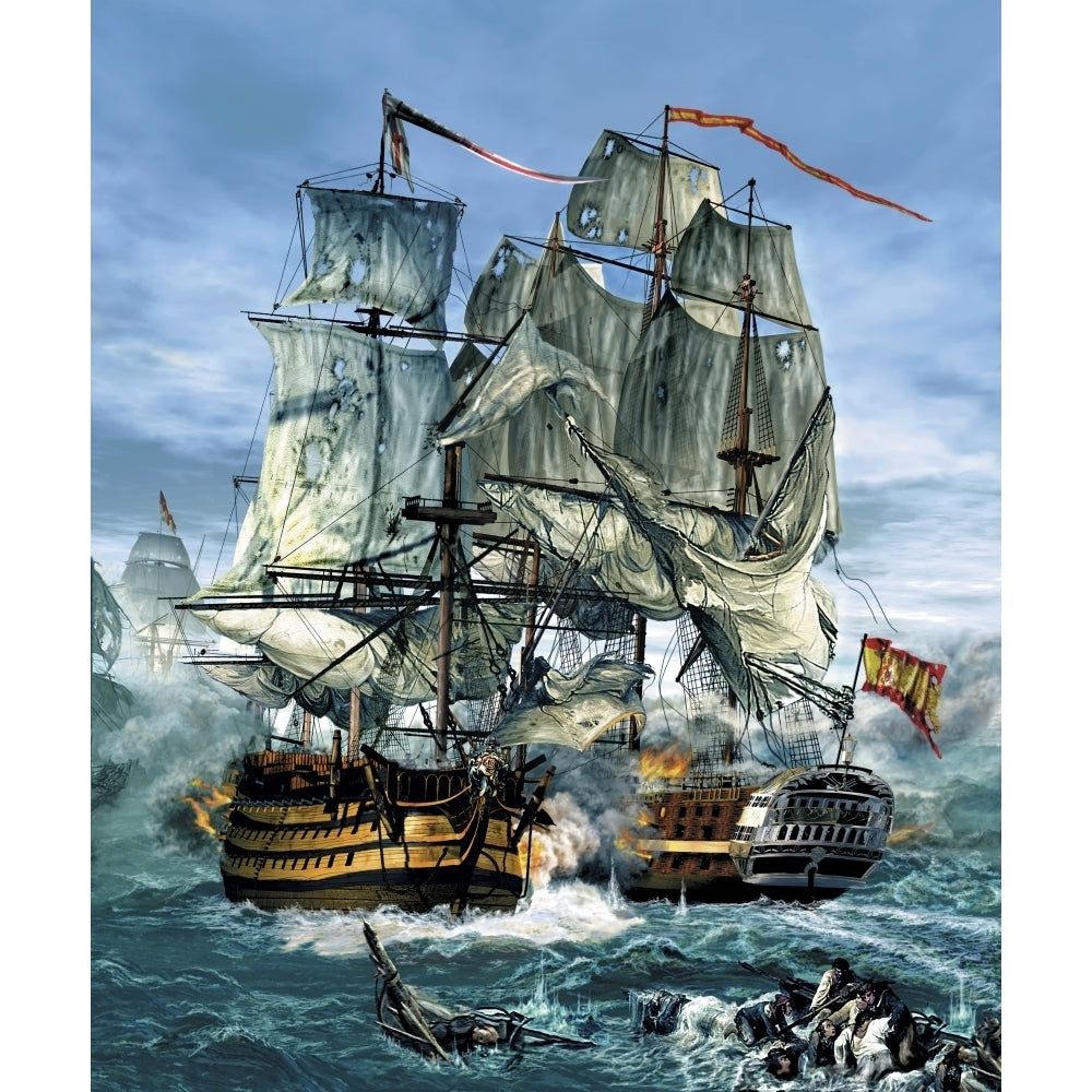 Naval warfare was dominated by sailing ships from the 16th to the mid 19th century. Poster Print by Kurt Miller/Stocktre Image 2