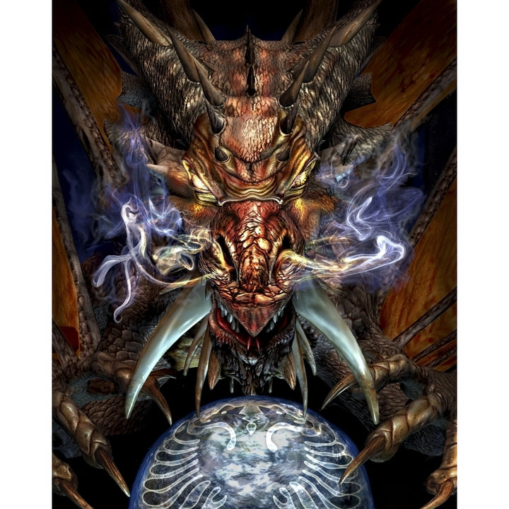 Head of a red dragon Poster Print Image 2