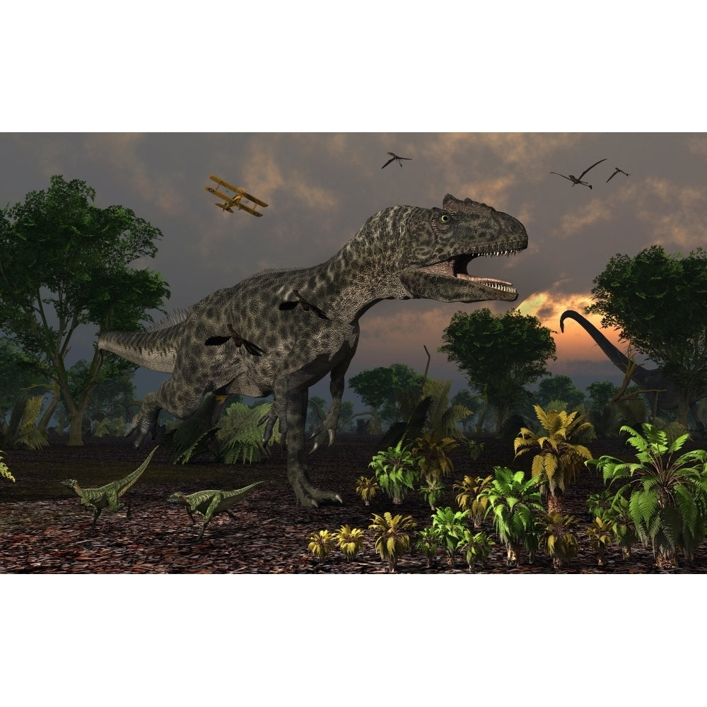 Prehistoric dinosaurs roam freely where time stands still Poster Print Image 2