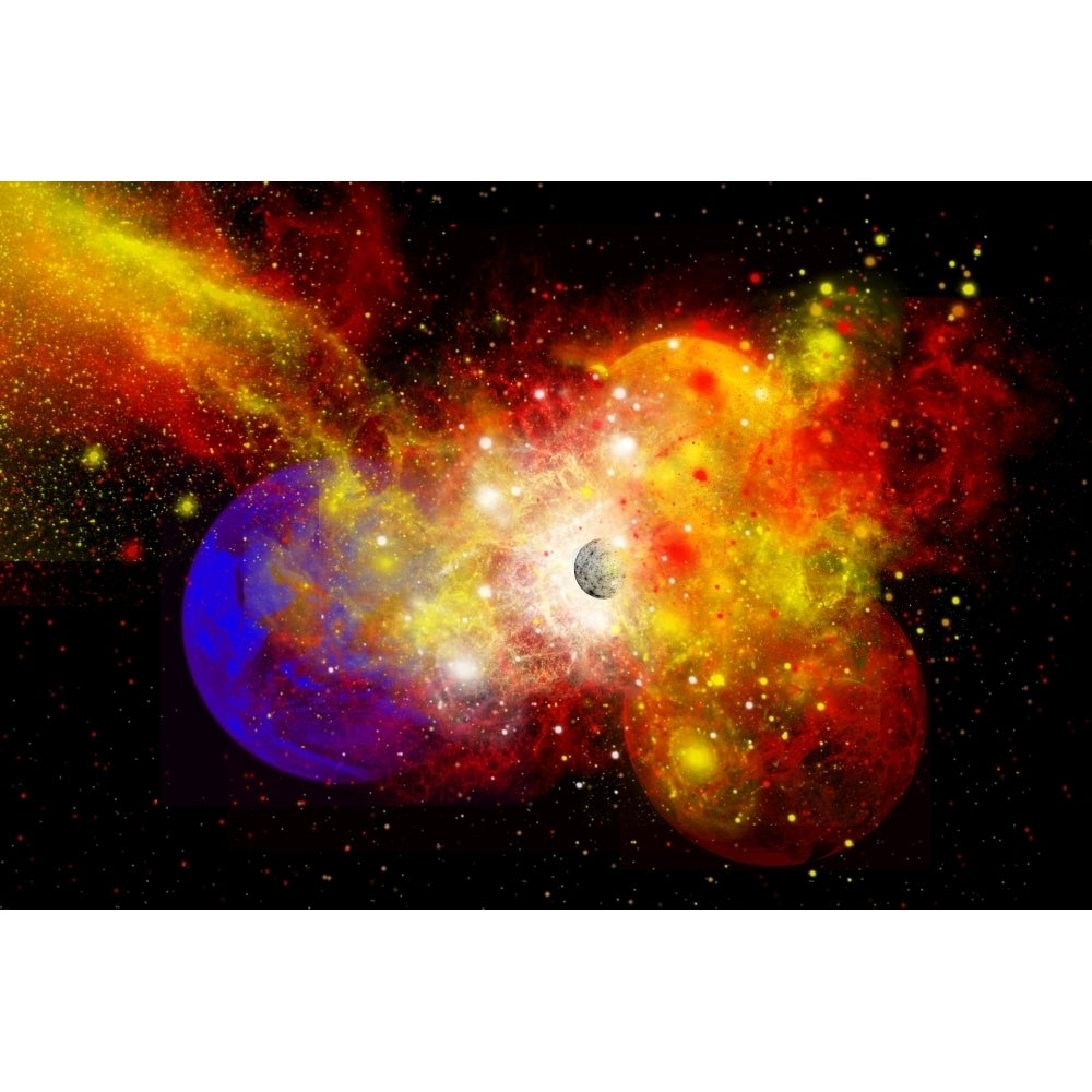 A dying star turns nova as it blows itself apart Poster Print Image 2