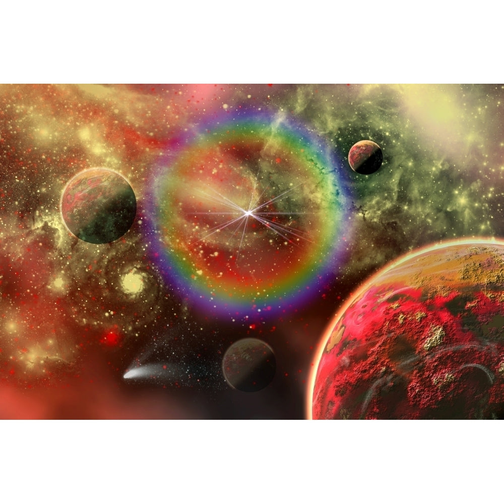 Artists concept illustrating the cosmic beauty of the universe Poster Print Image 2