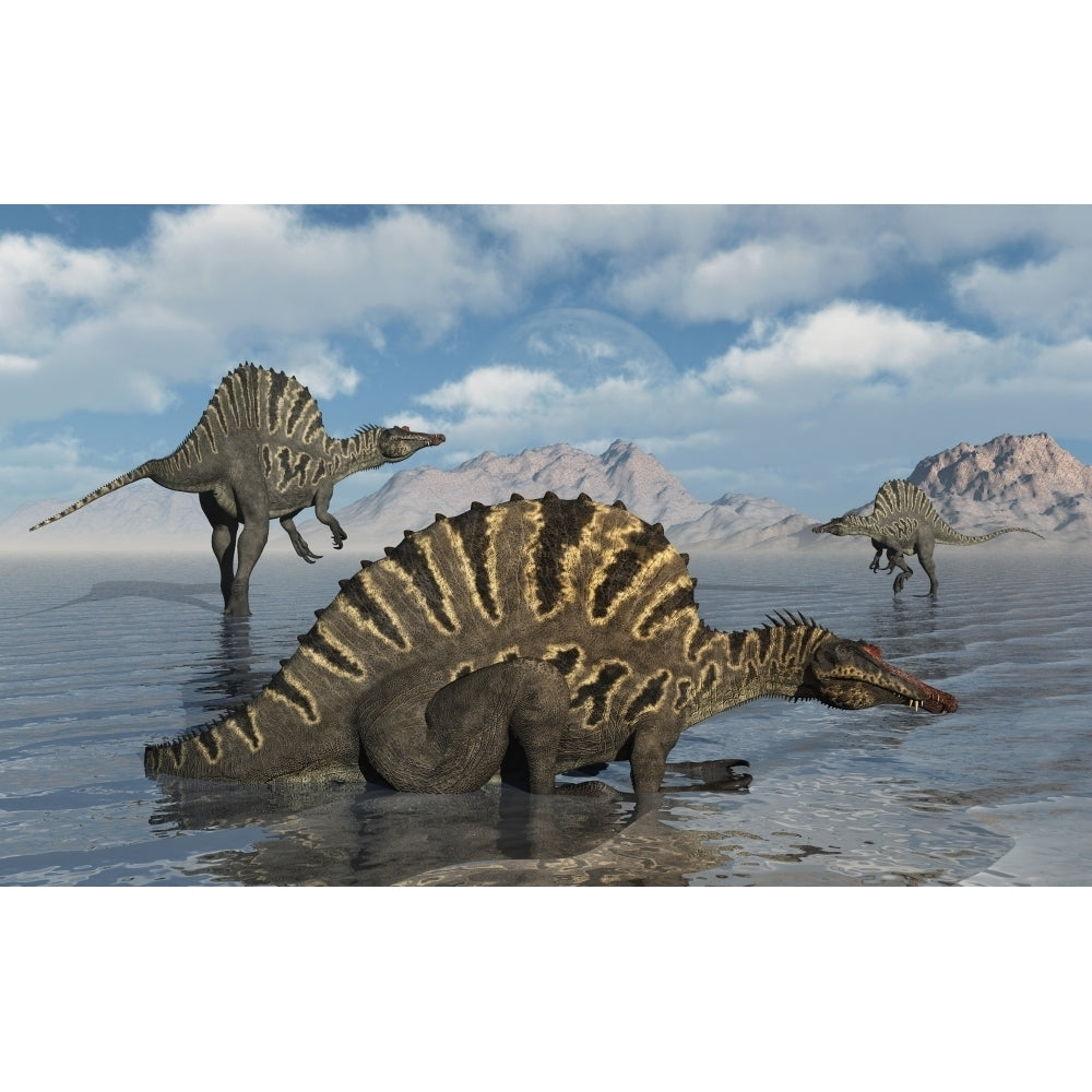 A group of Spinosaurus Poster Print Image 2