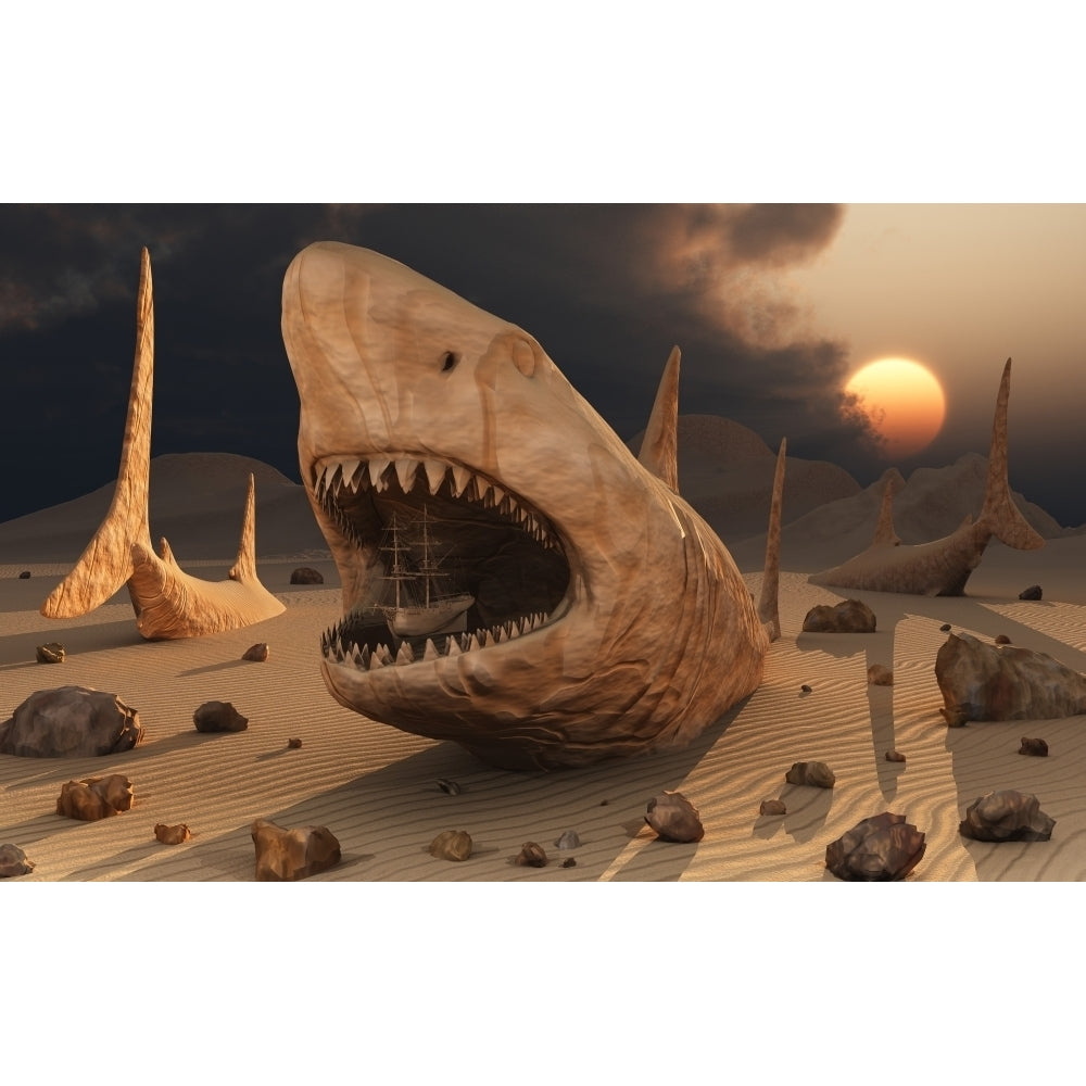 Megalodon desert Poster Print Image 2