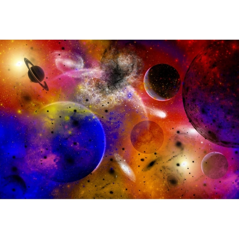 Dimensional universes meet and portals to them open Poster Print Image 1