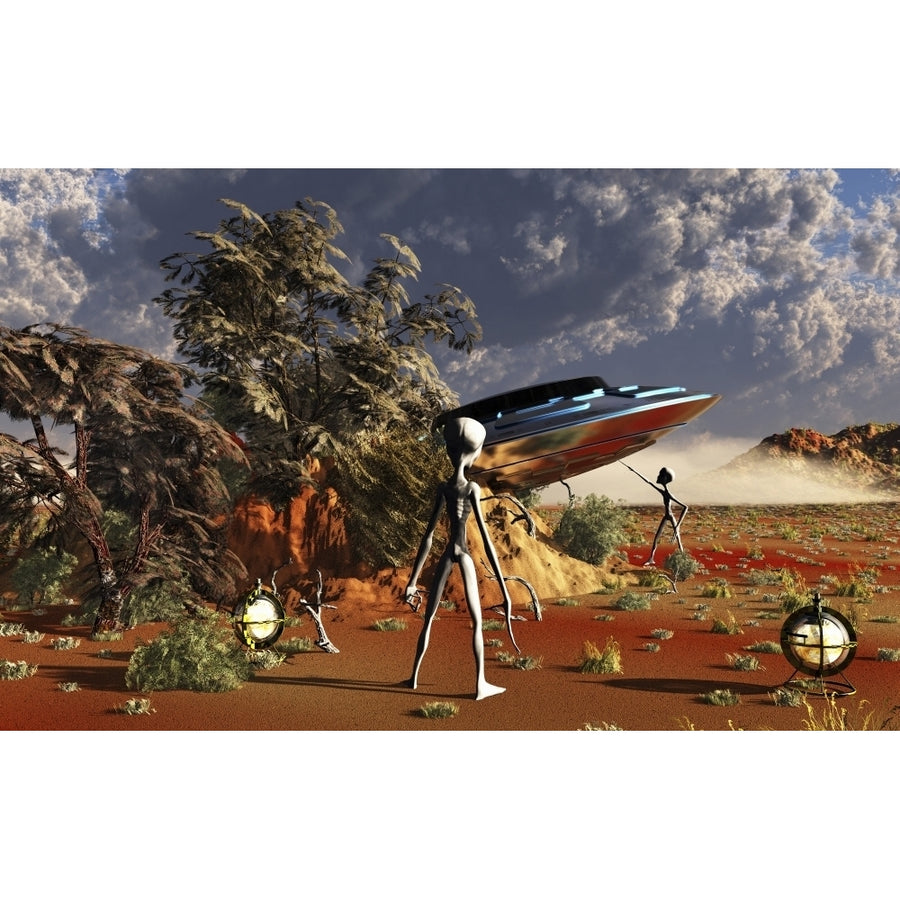 Artist concept of the Roswell incident Poster Print Image 1